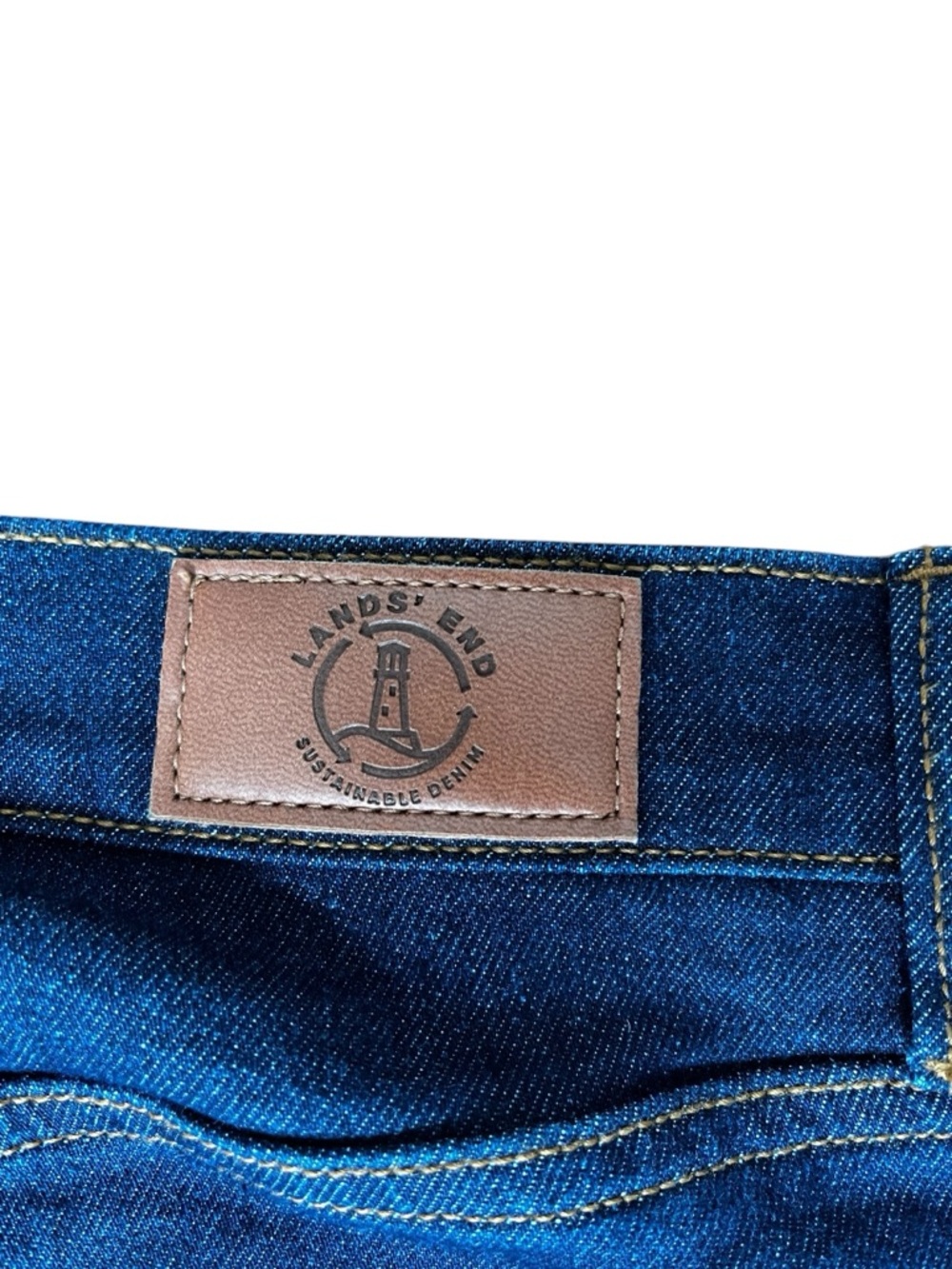 LANDS' END Women's 18 Dark Blue Bootcut Jeans - Picture 5 of 7